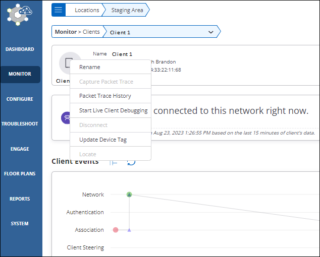 CloudVision CUE User Guide - Monitor Wi-Fi - Arista
